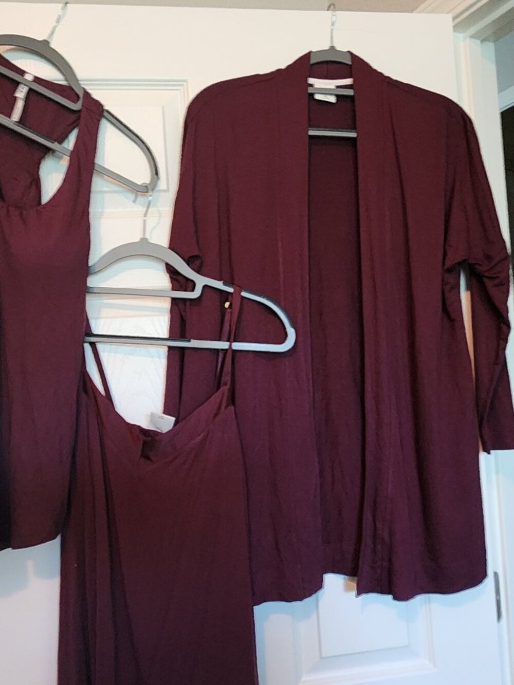 Lounge jacket and (2) cami's, XS